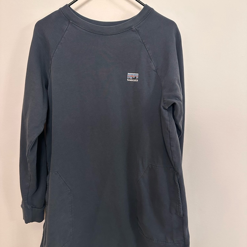 Patagonia Organic Regenerative Cotton Dress, slate blue, medium